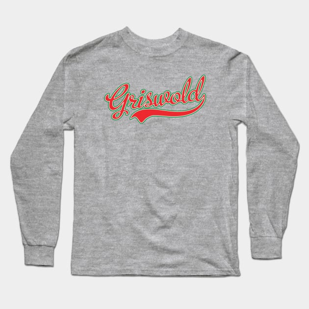 Griswold Script Red Long Sleeve T-Shirt by Christ_Mas0